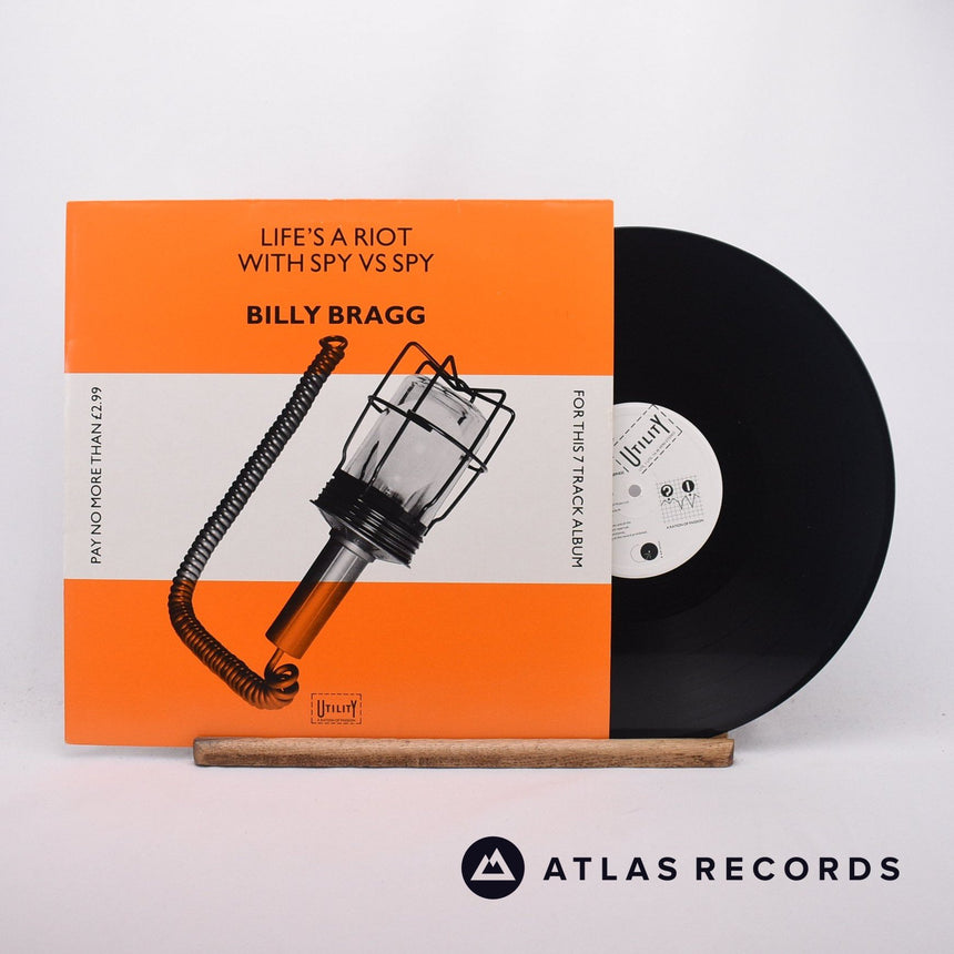 Billy Bragg Life's A Riot With Spy Vs Spy 12" Vinyl Record - Front Cover & Record