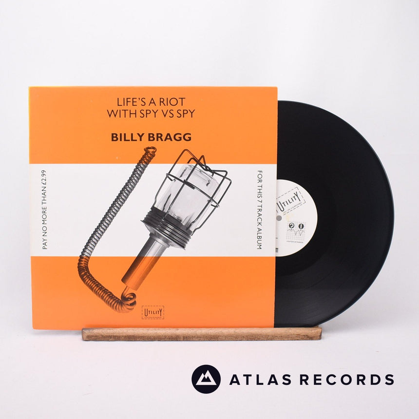 Billy Bragg Life's A Riot With Spy Vs Spy 12" Vinyl Record - Front Cover & Record