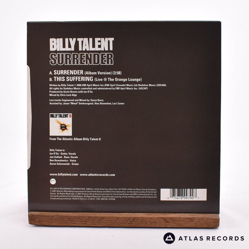 Billy Talent - Surrender - Magenta Transparent 7" Vinyl Record - NM/EX