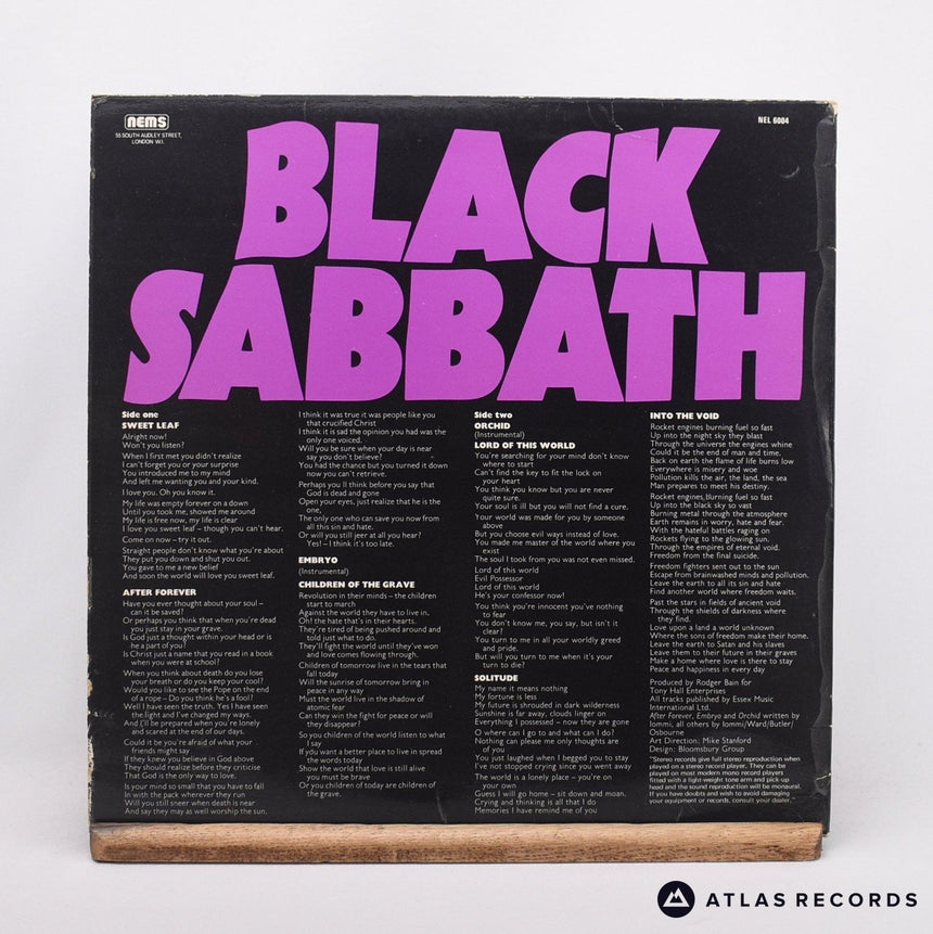 Black Sabbath - Master Of Reality - Reissue A-1 B-1 LP Vinyl Record - VG+/EX