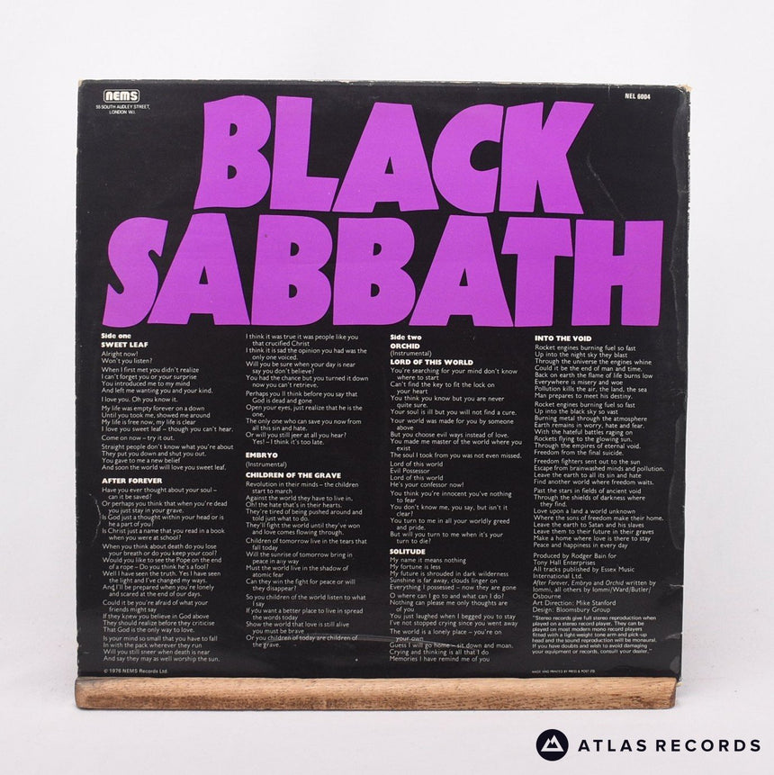 Black Sabbath - Master Of Reality - Reissue A1 B1 LP Vinyl Record - VG+/EX