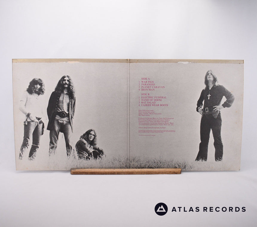 Black Sabbath - Paranoid - 1Y//2 2Y//2 LP Vinyl Record - VG+/VG+
