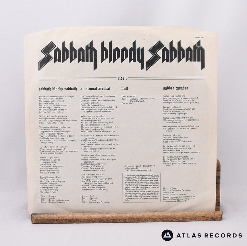 Black Sabbath - Sabbath Bloody Sabbath - 1Y//2 2Y//2 LP Vinyl Record - VG+/EX