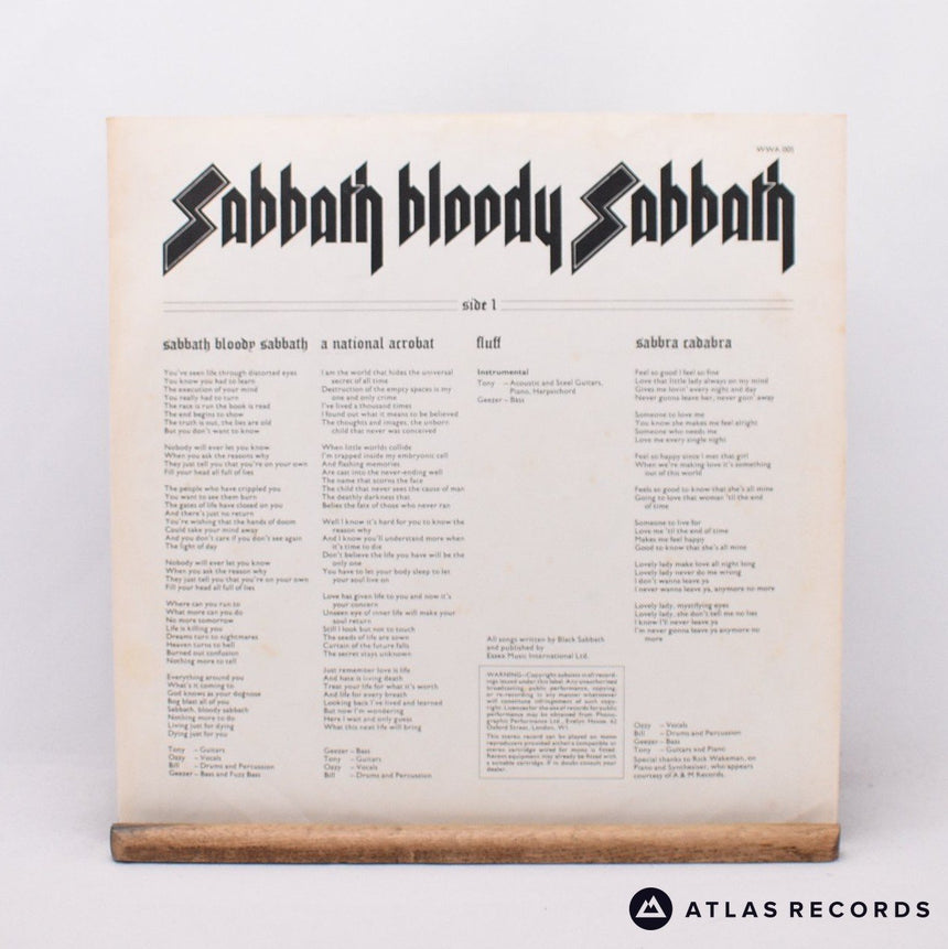 Black Sabbath - Sabbath Bloody Sabbath - 1Y//2 2Y//4 LP Vinyl Record - VG+/VG+