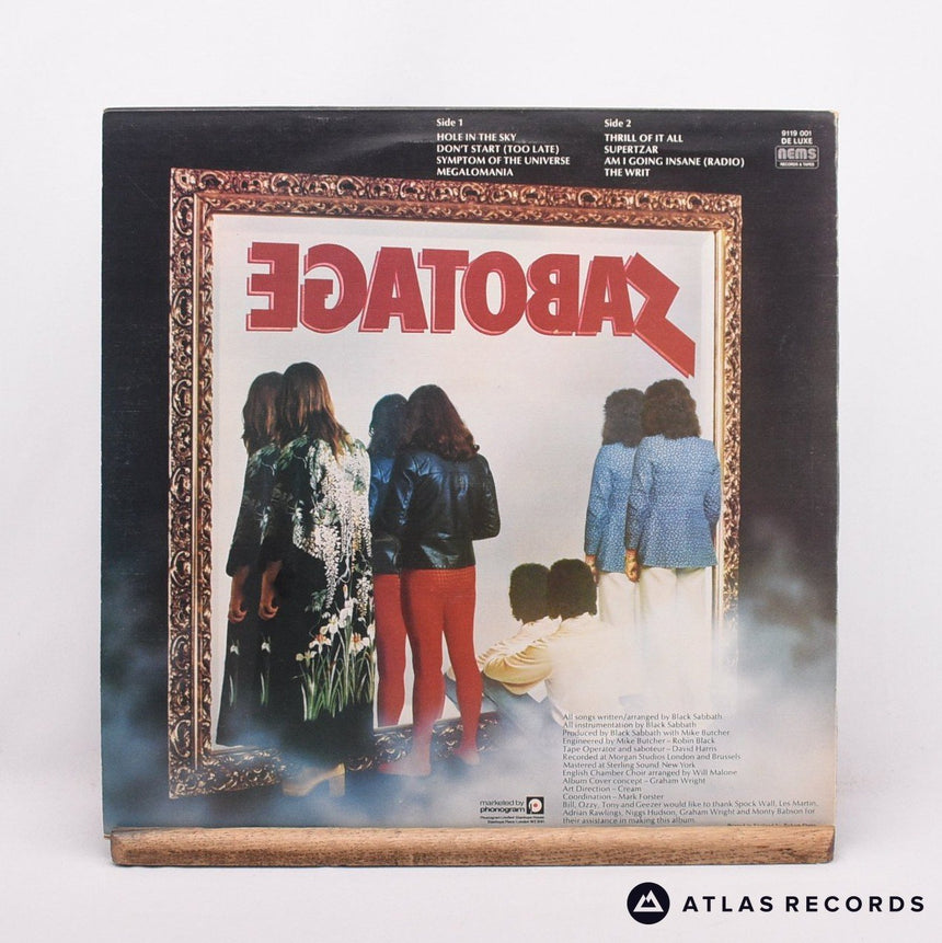 Black Sabbath - Sabotage - Textured Sleeve LP Vinyl Record - VG+/EX