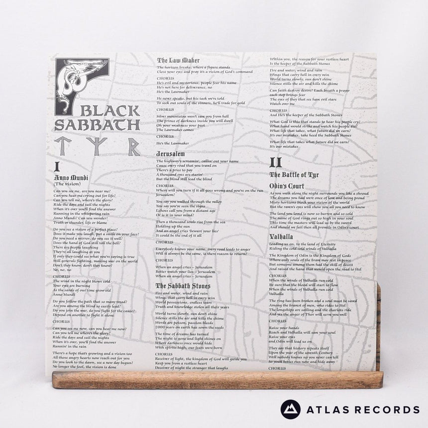 Black Sabbath - Tyr - Townhouse A-1 B-1 LP Vinyl Record - NM/VG+