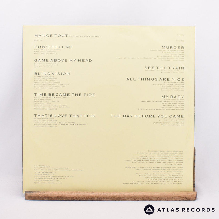 Blancmange - Mange Tout - LP Vinyl Record - EX/EX