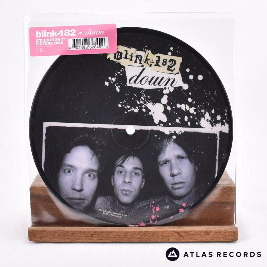 Blink-182 Down 7" Vinyl Record - Front Cover & Record