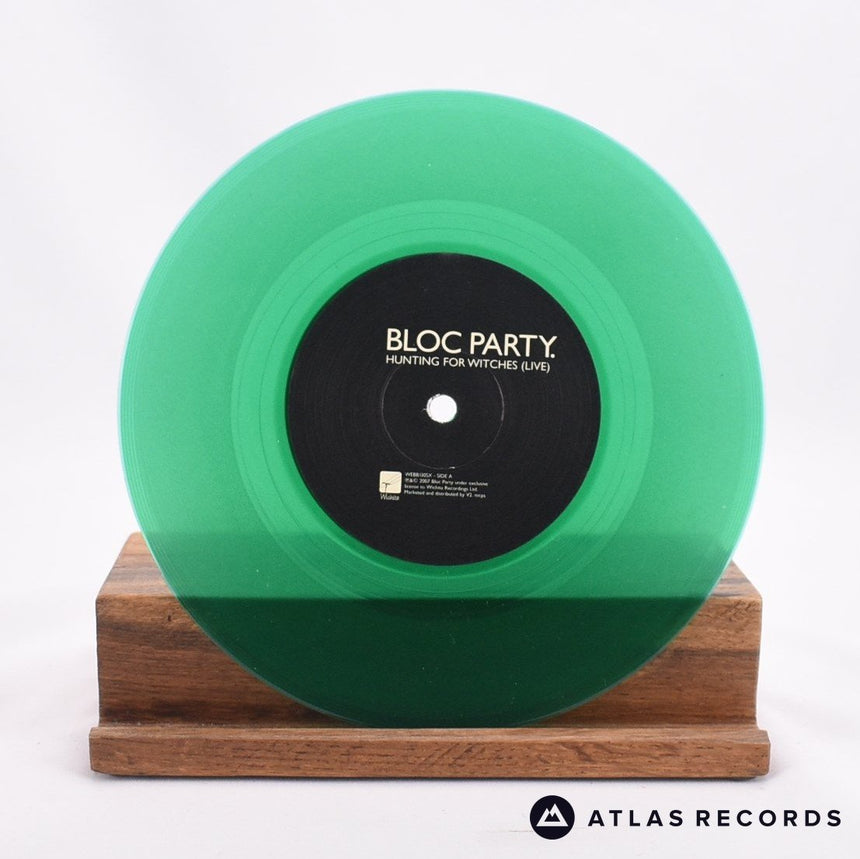 Bloc Party - Hunting For Witches - Green Die-Cut Sleeve 7" Vinyl Record - EX/EX