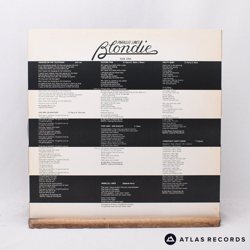 Blondie - Parallel Lines - First Uk Press LP Vinyl Record - EX/EX
