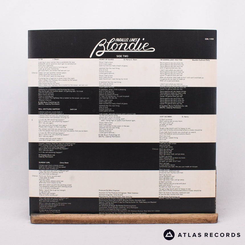 Blondie - Parallel Lines - First Uk Press LP Vinyl Record - VG+/EX