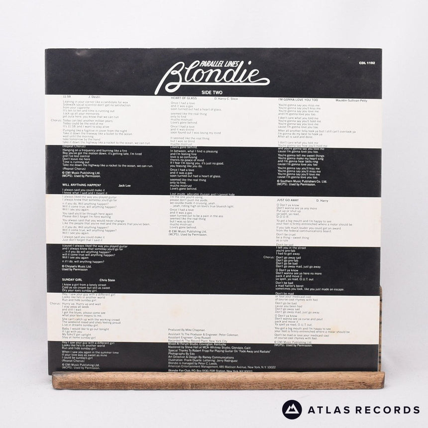 Blondie - Parallel Lines - First Uk Press A//2 B//1 LP Vinyl Record - VG+/VG+
