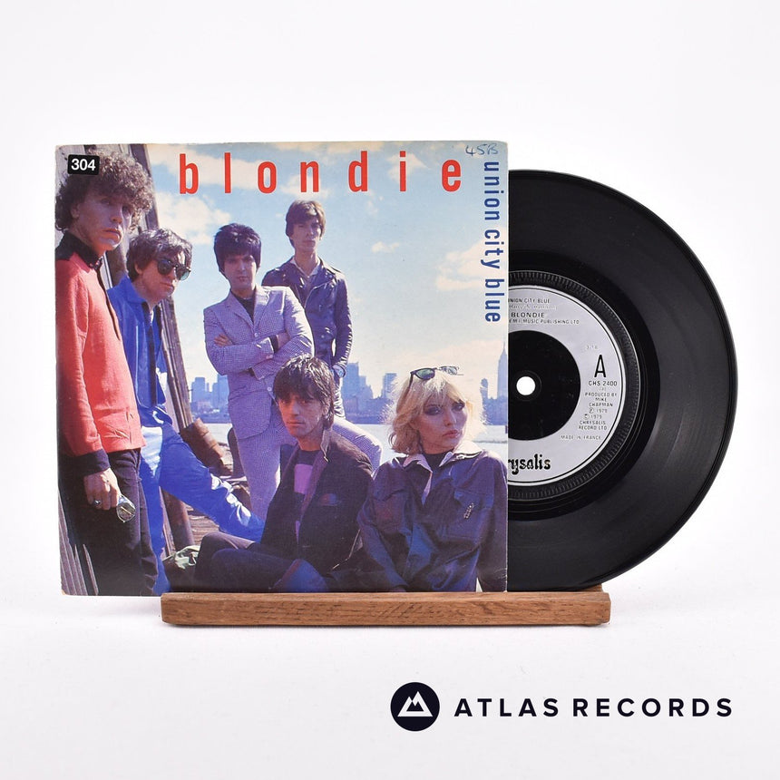 Blondie Union City Blue 7" Vinyl Record - Front Cover & Record