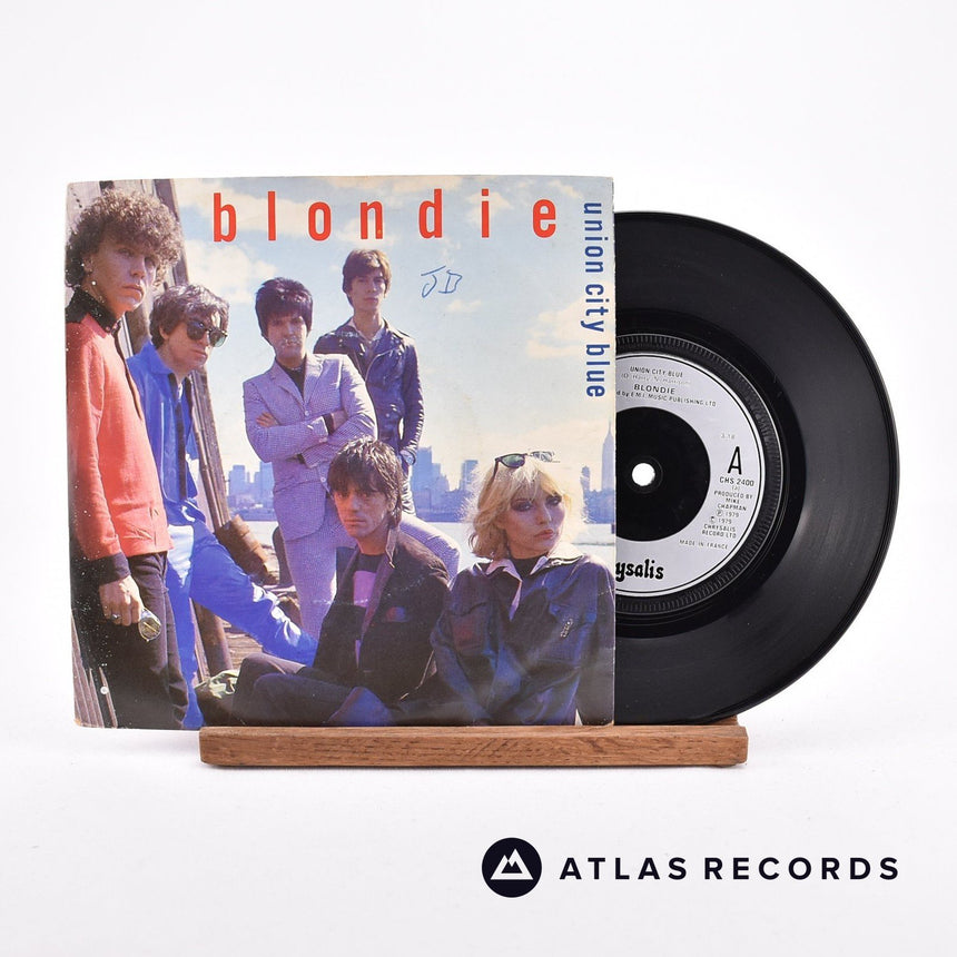 Blondie Union City Blue 7" Vinyl Record - Front Cover & Record