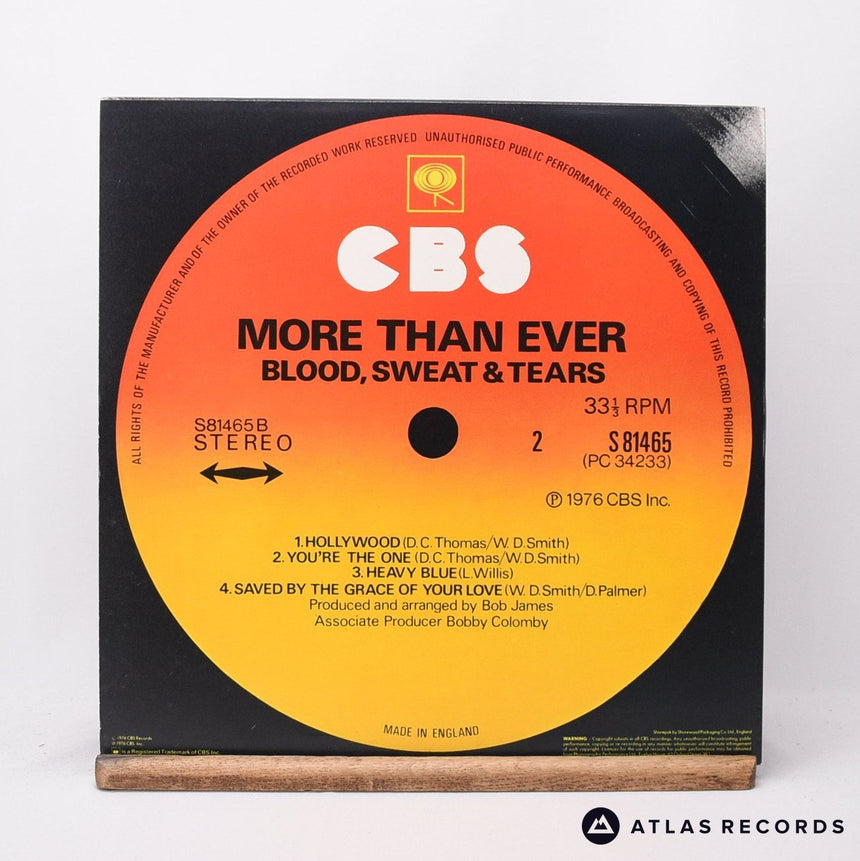 Blood, Sweat And Tears - More Than Ever - LP Vinyl Record - EX/EX