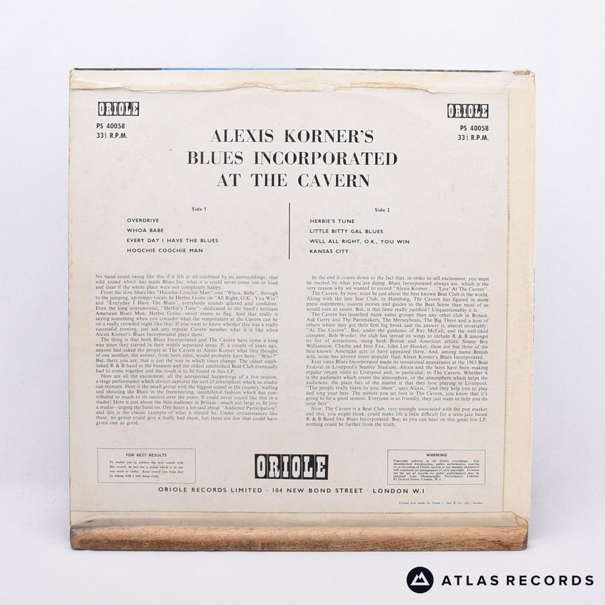 Blues Incorporated - At The Cavern - Mono LP Vinyl Record - VG/VG