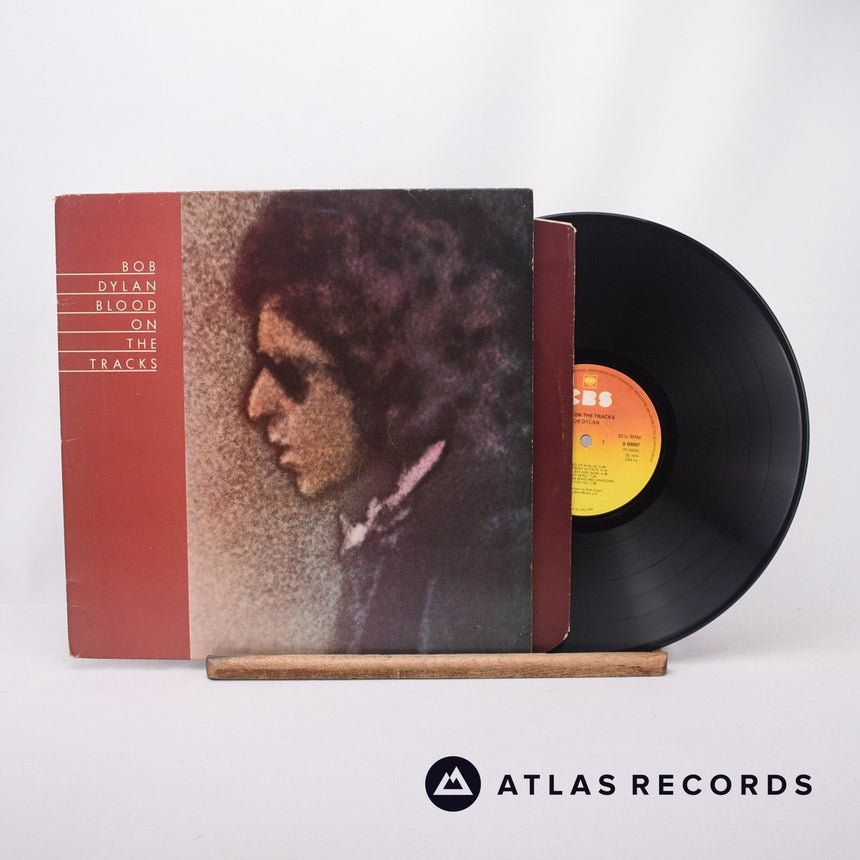 Bob Dylan Blood On The Tracks LP Vinyl Record - Front Cover & Record