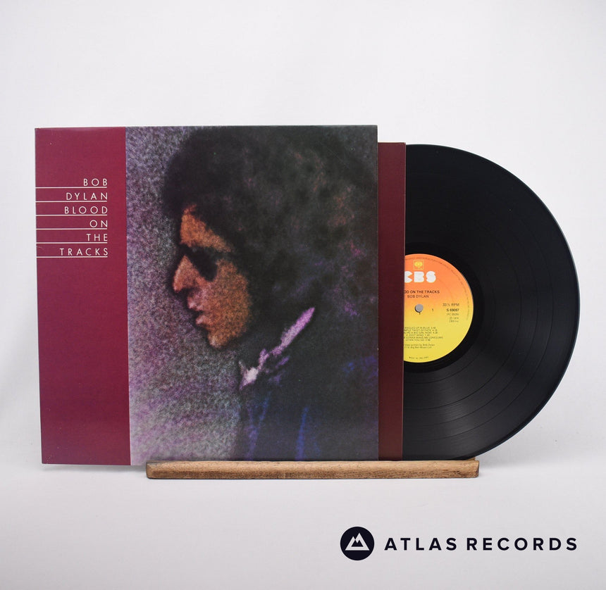Bob Dylan Blood On The Tracks LP Vinyl Record - Front Cover & Record