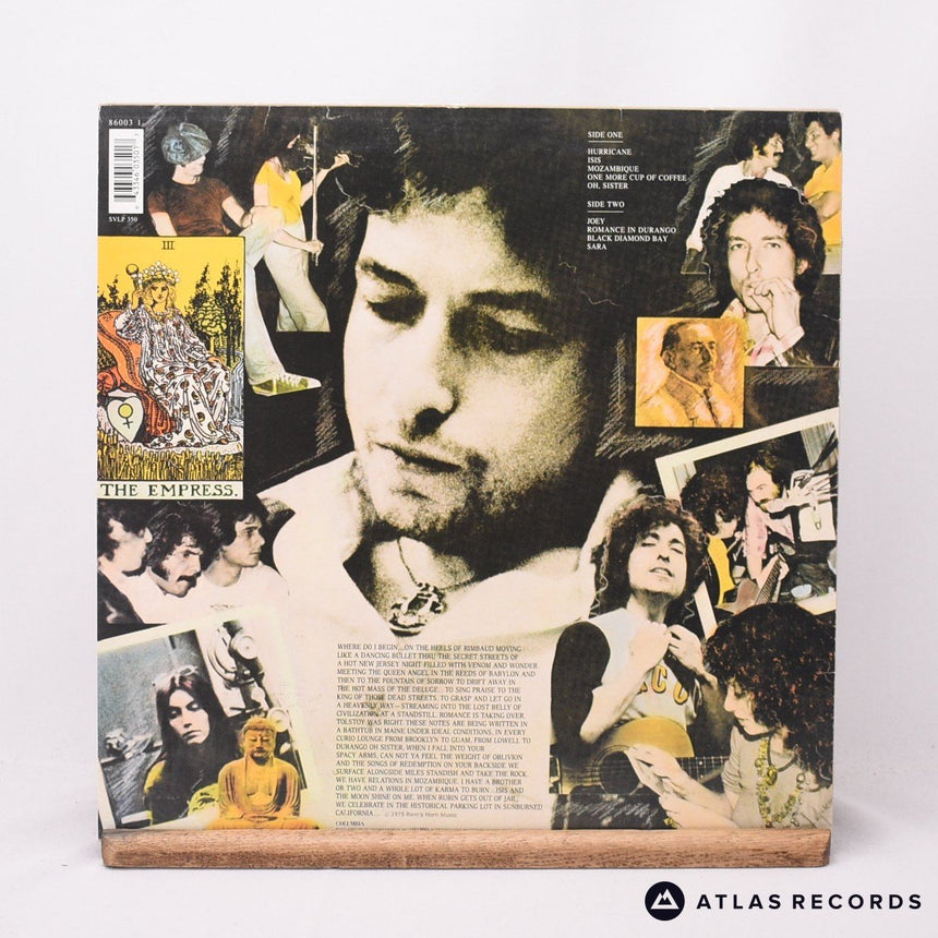 Bob Dylan - Desire - 180G Insert 1A1 1B1 LP Vinyl Record - EX/EX