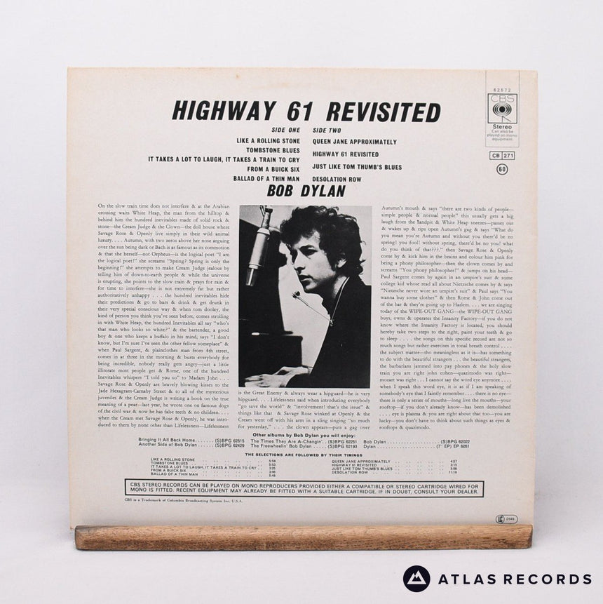 Bob Dylan - Highway 61 Revisited - Reissue A5 B7 LP Vinyl Record - VG+/EX