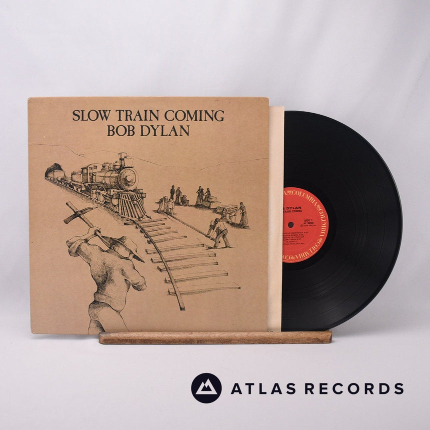 Bob Dylan Slow Train Coming LP Vinyl Record - Front Cover & Record