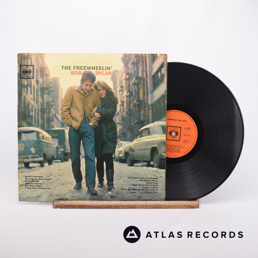 Bob Dylan The Freewheelin' Bob Dylan LP Vinyl Record - Front Cover & Record