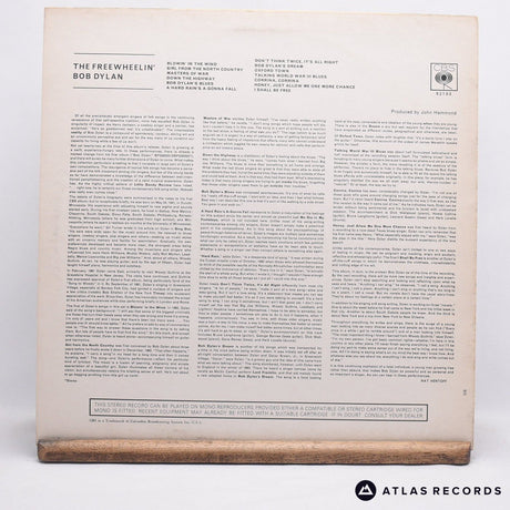 Bob Dylan - The Freewheelin' Bob Dylan - A2 B3 LP Vinyl Record - VG+/VG+