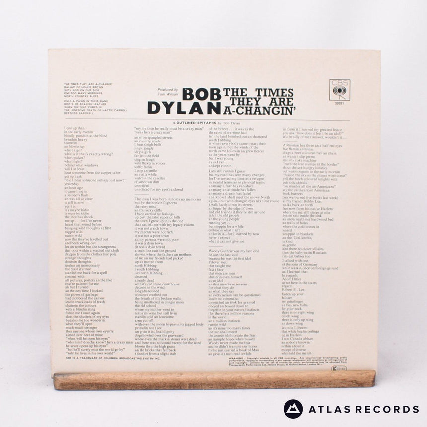 Bob Dylan - The Times They Are A-Changin' - Reissue LP Vinyl Record - EX/NM