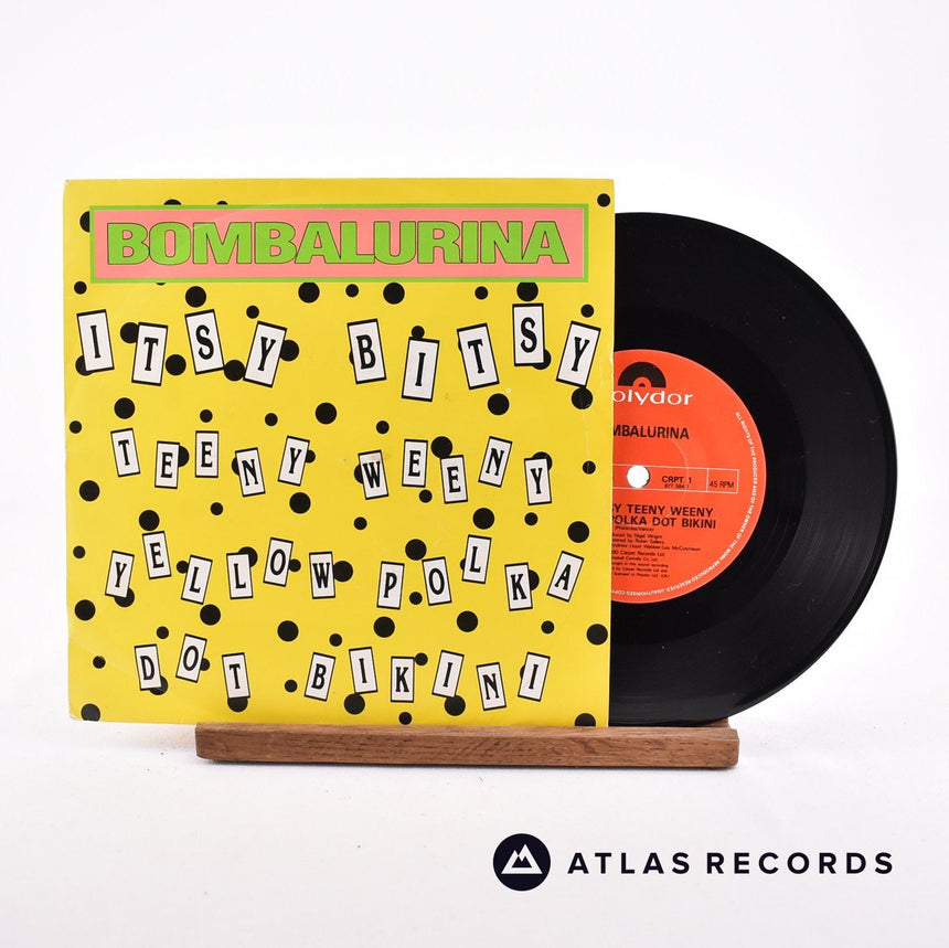 Bombalurina Itsy Bitsy Teeny Weeny Yellow Polka Dot Bikini 7" Vinyl Record - Front Cover & Record