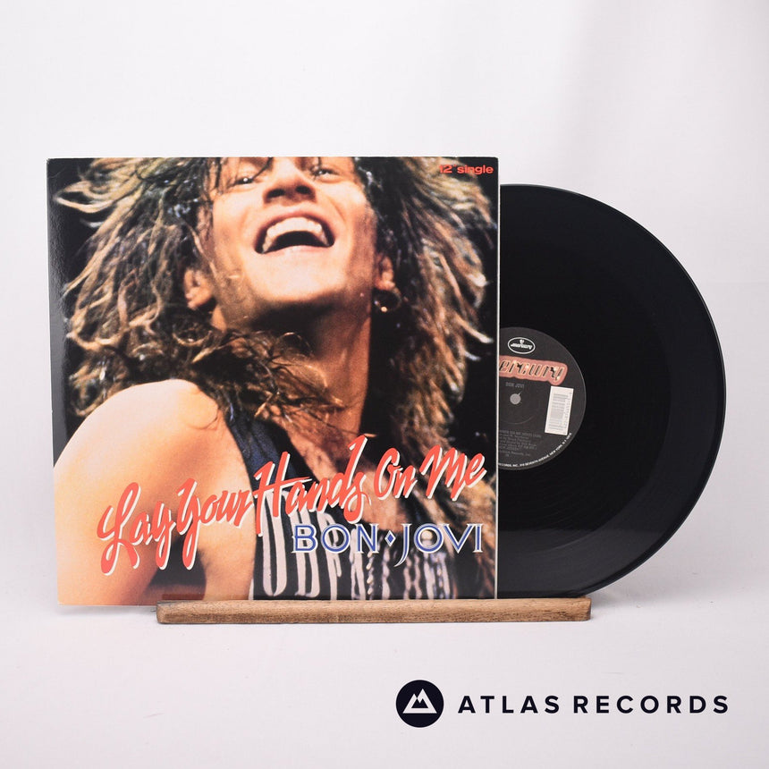 Bon Jovi Lay Your Hands On Me 12" Vinyl Record - Front Cover & Record