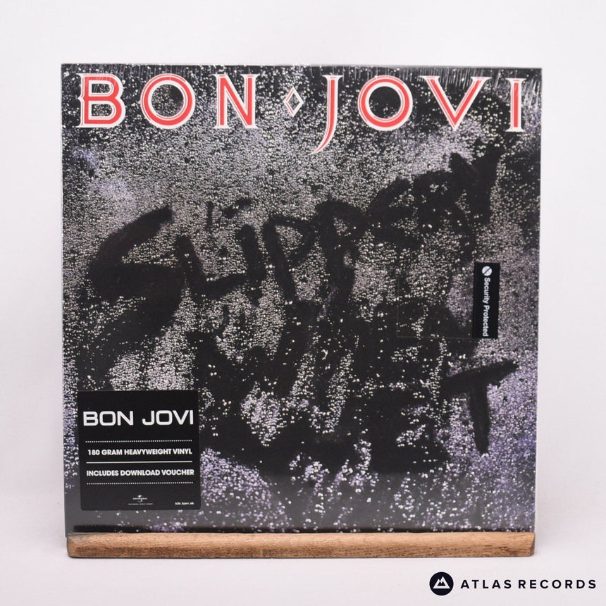 Bon Jovi Slippery When Wet LP Vinyl Record - Front Cover & Record