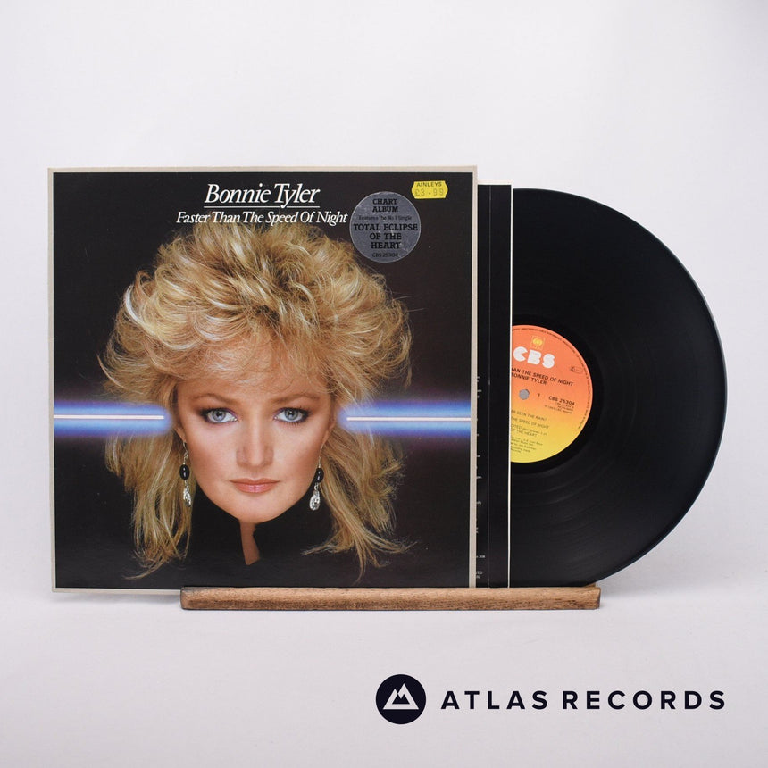 Bonnie Tyler Faster Than The Speed Of Night LP Vinyl Record - Front Cover & Record