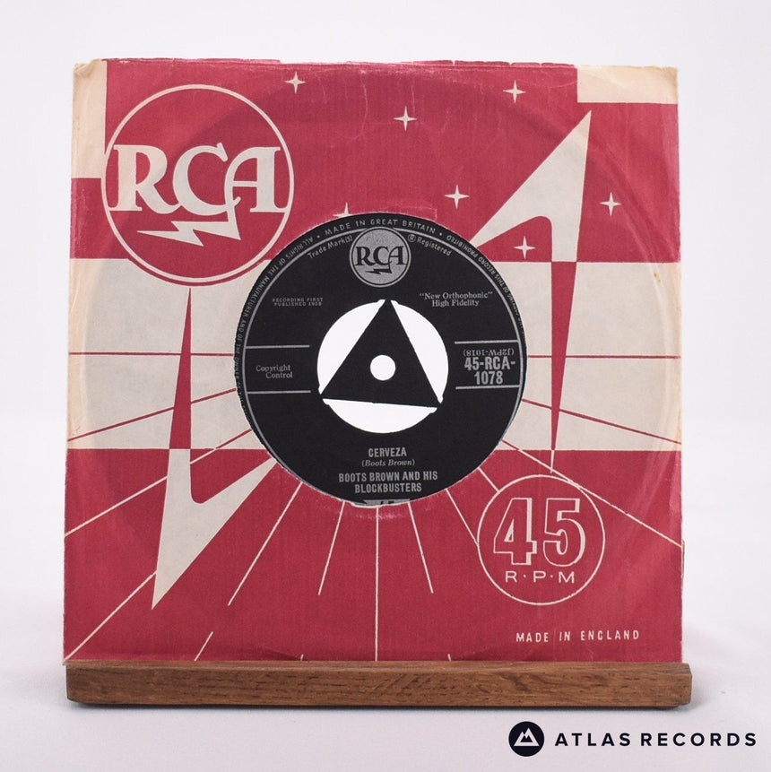 Boots Brown And His Blockbusters Cerveza 7" Vinyl Record - Front Cover & Record