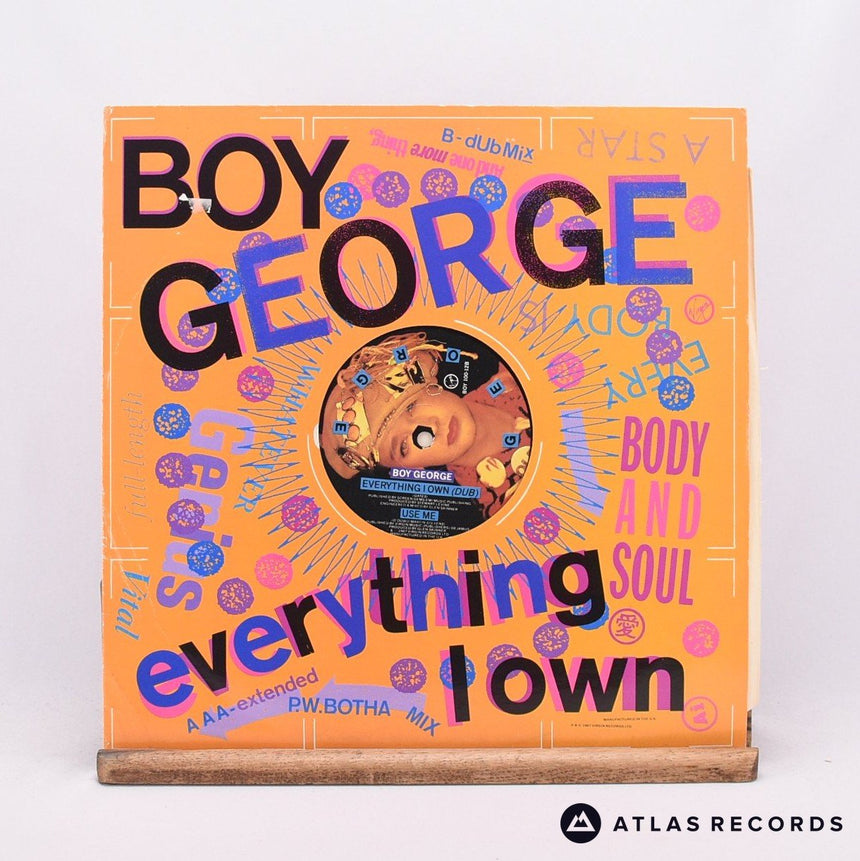 Boy George Everything I Own 12" Vinyl Record - Front Cover & Record