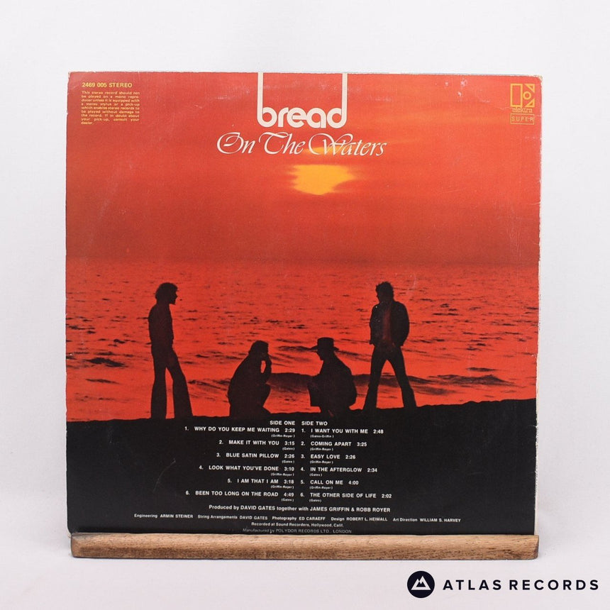 Bread - On The Waters - Insert LP Vinyl Record - VG+/EX
