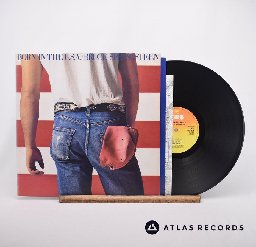 Bruce Springsteen Born In The U.S.A. LP Vinyl Record - Front Cover & Record