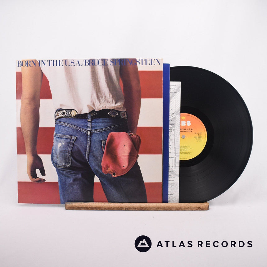 Bruce Springsteen Born In The U.S.A. LP Vinyl Record - Front Cover & Record
