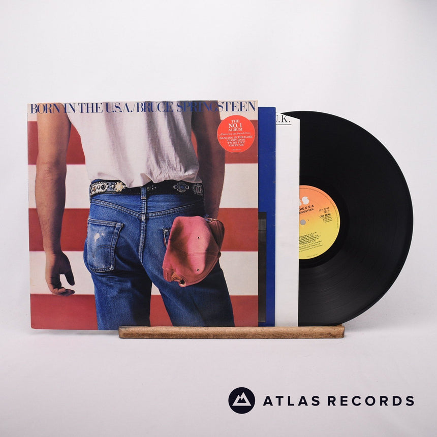 Bruce Springsteen Born In The U.S.A. LP Vinyl Record - Front Cover & Record