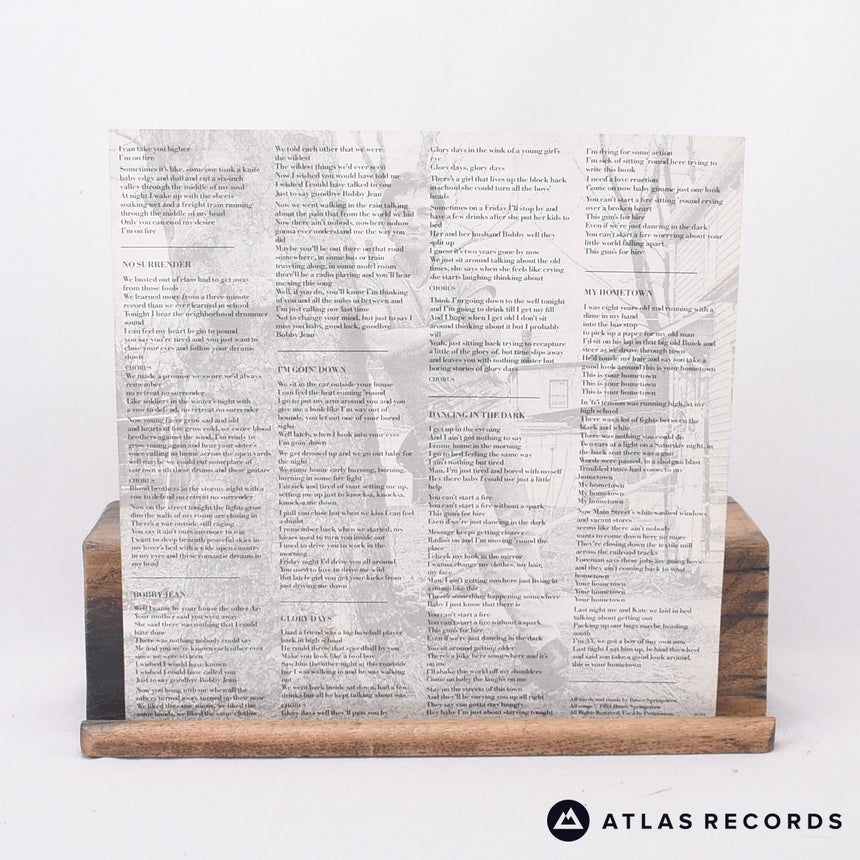 Bruce Springsteen - Born In The U.S.A. - Lyric Sheet LP Vinyl Record - VG+/EX