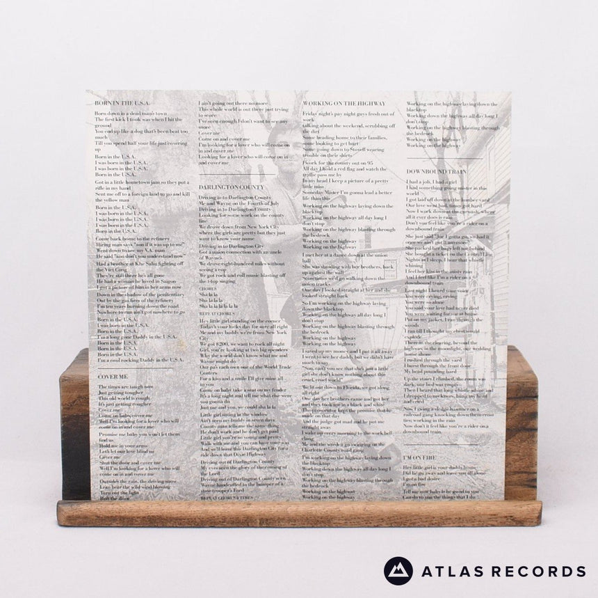 Bruce Springsteen - Born In The U.S.A. - Lyric Sheet LP Vinyl Record - EX/EX