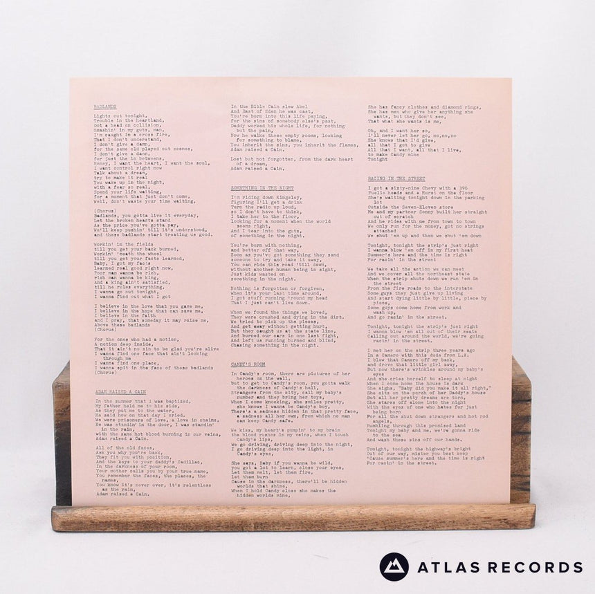 Bruce Springsteen - Darkness On The Edge Of Town - LP Vinyl Record - EX/EX