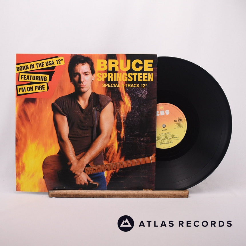 Bruce Springsteen I'm On Fire 12" Vinyl Record - Front Cover & Record