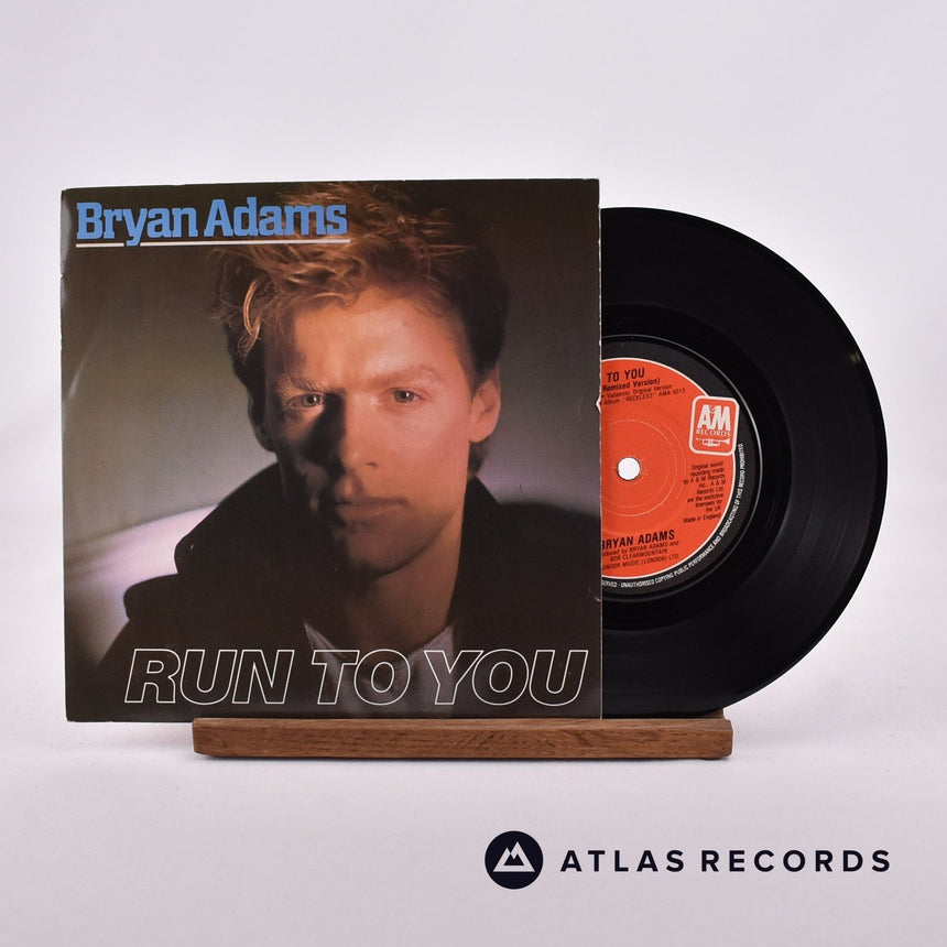 Bryan Adams Run To You 7" Vinyl Record - Front Cover & Record