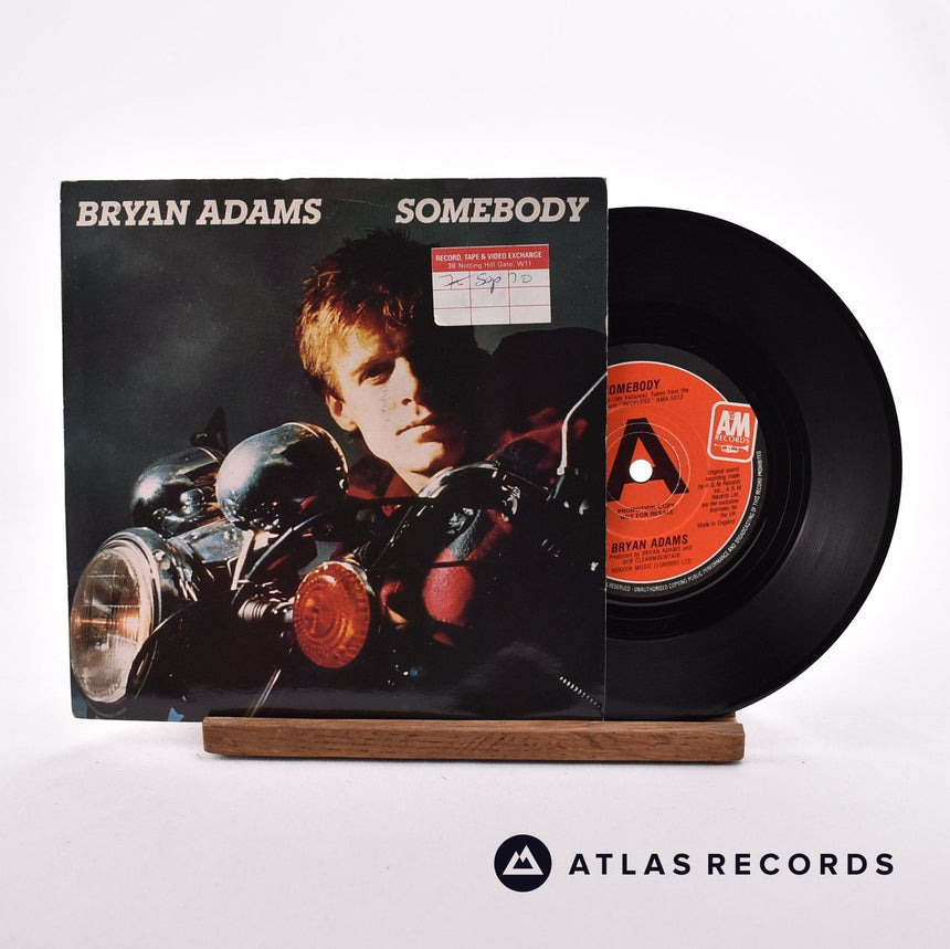 Bryan Adams Somebody 7" Vinyl Record - Front Cover & Record