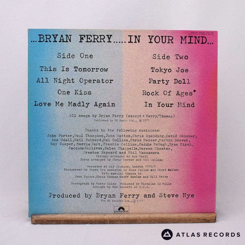 Bryan Ferry - In Your Mind - LP Vinyl Record - EX/VG+