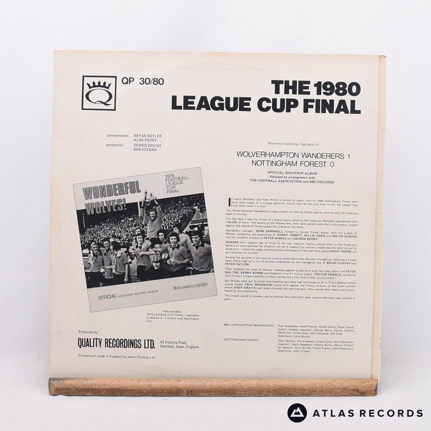 Bryon Butler - Wolves' Cup - 1980 Football League Cup - LP Vinyl Record - EX/EX