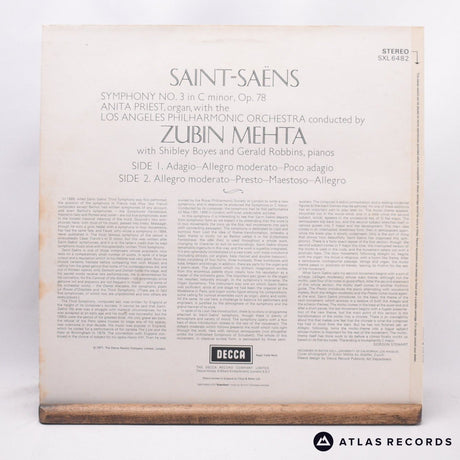 Camille Saint-Saëns - Saint-Saëns Symphony No. 3 In C Minor, Op. 78 - LP Vinyl