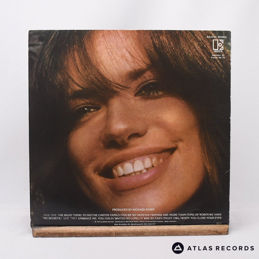 Carly Simon - No Secrets - Reissue LP Vinyl Record - EX/EX