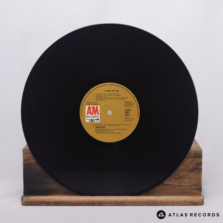 Carpenters - A Song For You - Textured Sleeve LP Vinyl Record - EX/NM