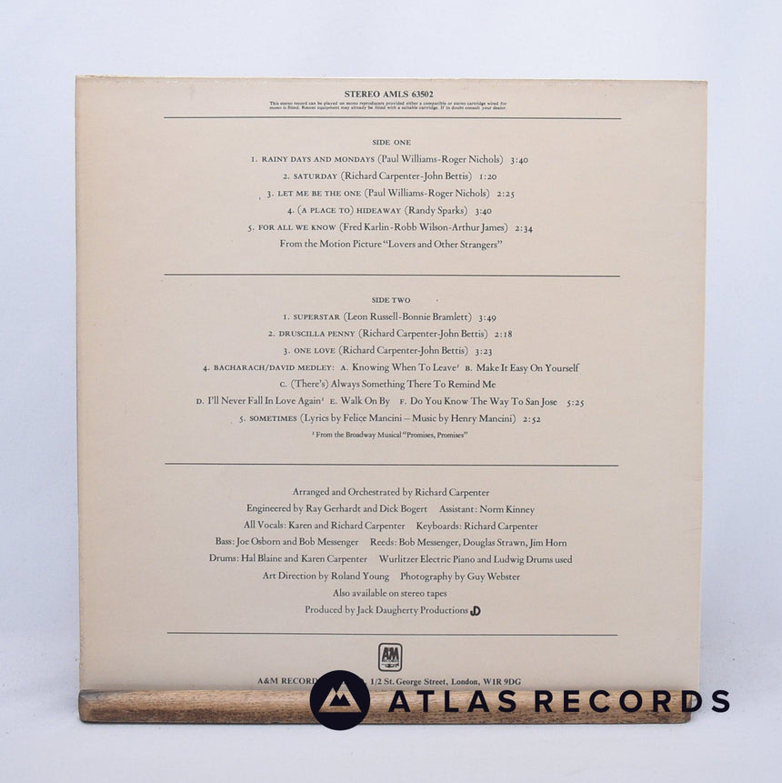 Carpenters - Carpenters - LP Vinyl Record - EX/EX